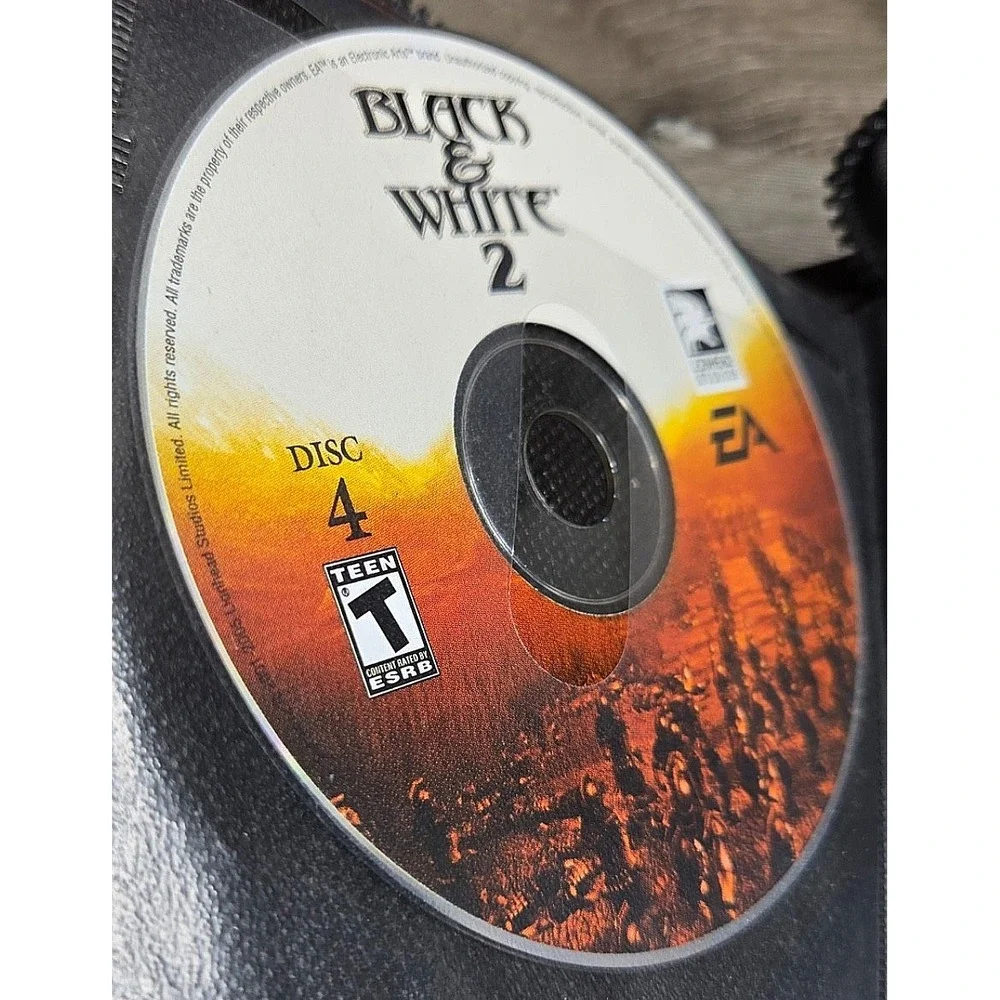 Black & White 2 PC Game 2005 Lot 4 Discs No Case Tested